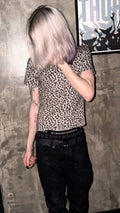 Snow Leopard Print "INSTINCT" T-Shirt