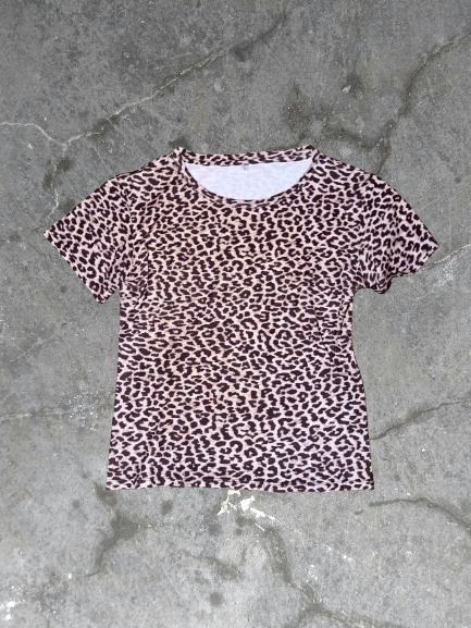 Snow Leopard Print "INSTINCT" T-Shirt