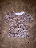 Snow Leopard Print "INSTINCT" T-Shirt