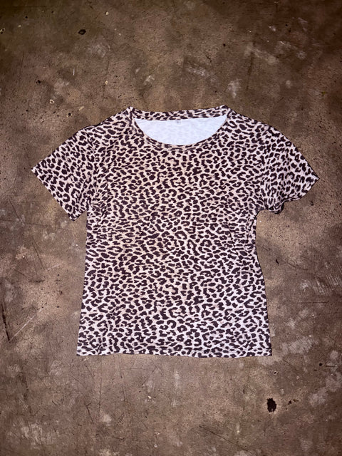 Snow Leopard Print "INSTINCT" T-Shirt