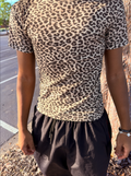Snow Leopard Print "INSTINCT" T-Shirt